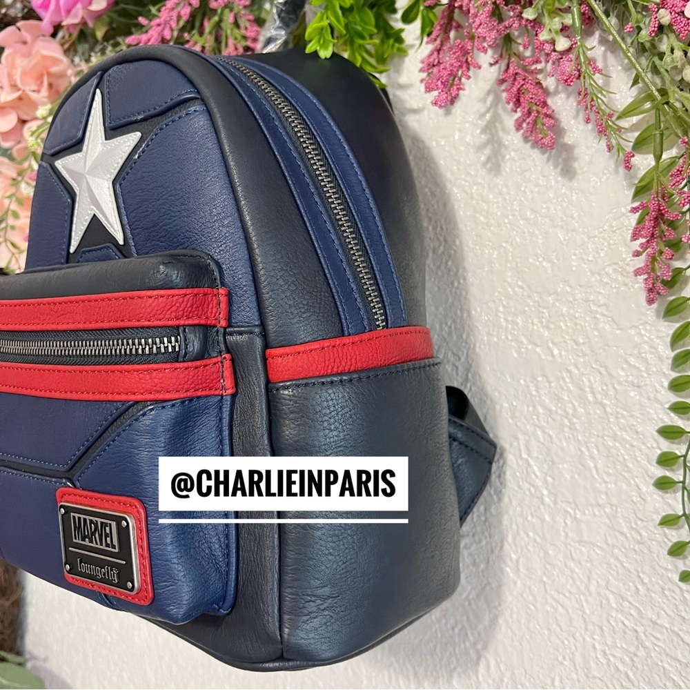 ✨SOLD✨Marvel x Loungefly Captain America Mini Backpack✨FIRM price ✨ - Picture 5 of 9